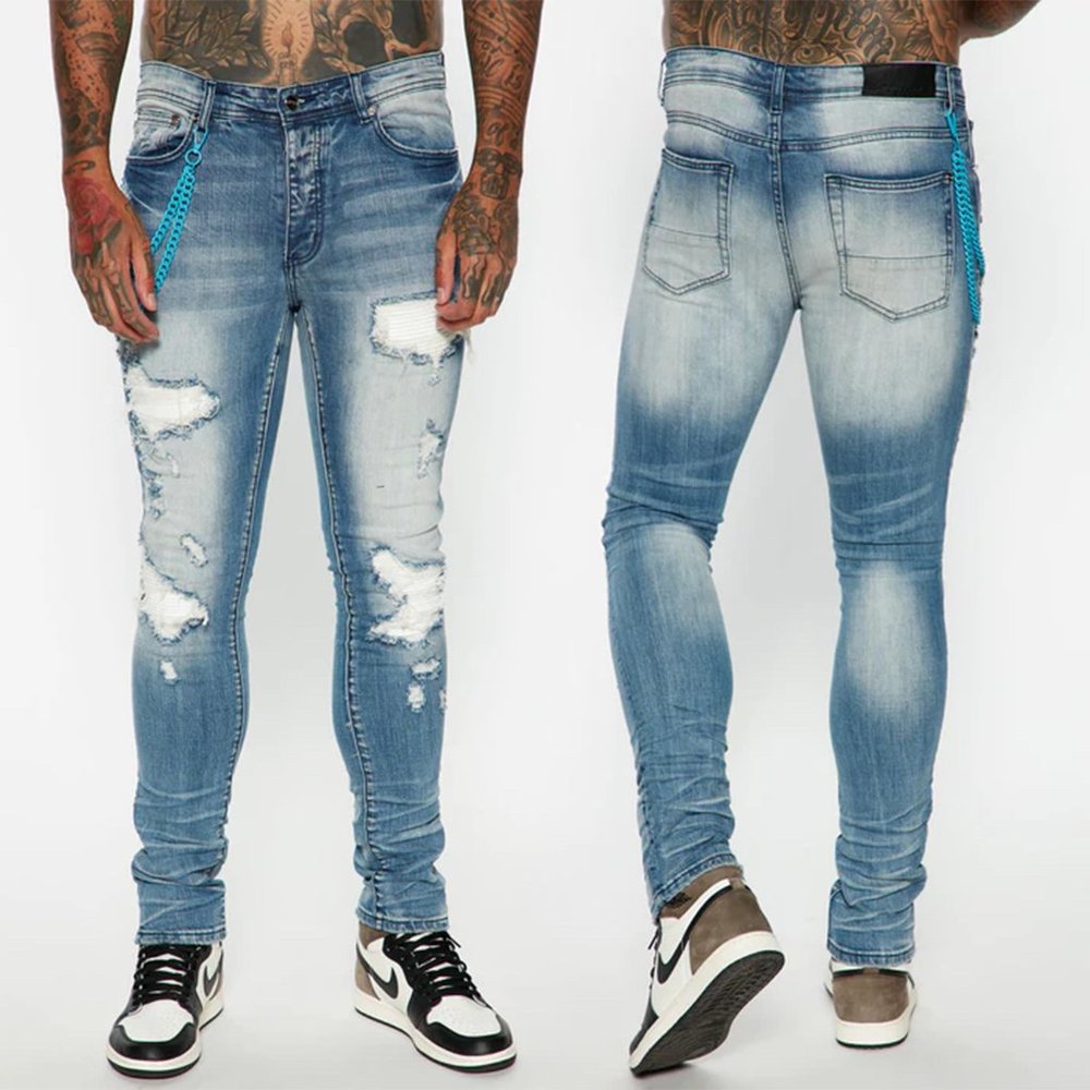 Choosing Stacked Skinny Jeans - Medium Wash - 32 - FASHION NOVA MEN - GFTD LA